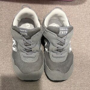 New Balance Kids' Charcoal and White Sneakers